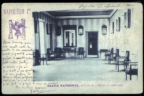 Maison natale de Napoléon 1er à Ajaccio. Salon paternel.