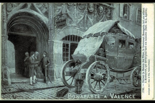 Valence. Le lieutenant Bonaparte fait ses adieux à Montalivet