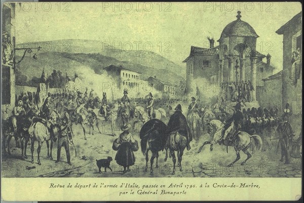 Revue de départ de l'armée d'Italie par le général Bonaparte.