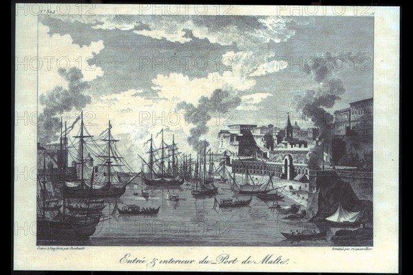 Entrée et intérieur du port de Malte.