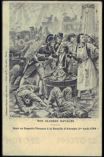 Mort de Dupetit-Thouars à la bataille d'Aboukir.