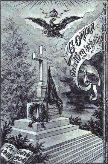 Centenaire de la bataille d'Iéna : monument commémoratif.
1806-1906