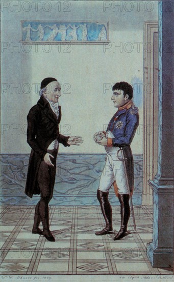 Goethe et Napoléon 1er se rencontrent à Erfurt (Allemagne).