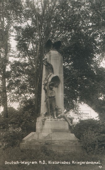 War memorial in Wagram, tribute to the soldiers who perished in the Battle of Wagram against Napoleon I on 5th July 1809.