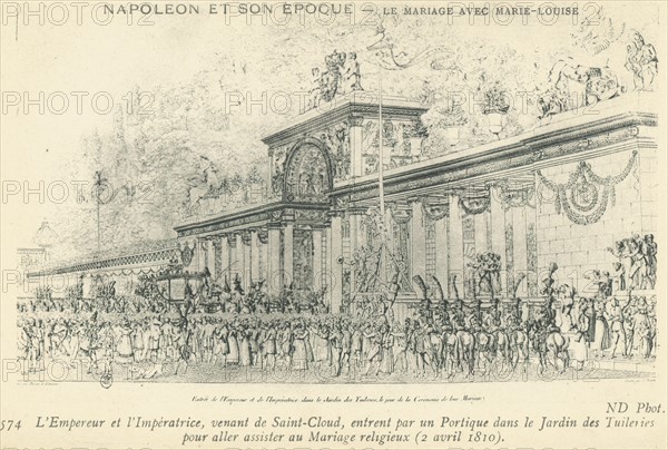 Cérémonie de mariage de Napoléon 1er et de Marie-Louise de Hasbourg.
2 avril 1810