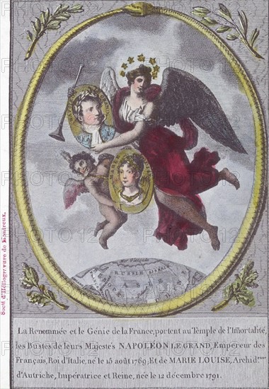 Allegory: Napoleon I and Empress Marie-Louise of Austria.