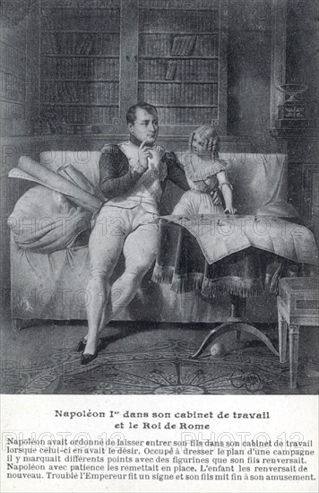 Napoléon 1er et son fils Napoléon-François-Charles-Joseph.