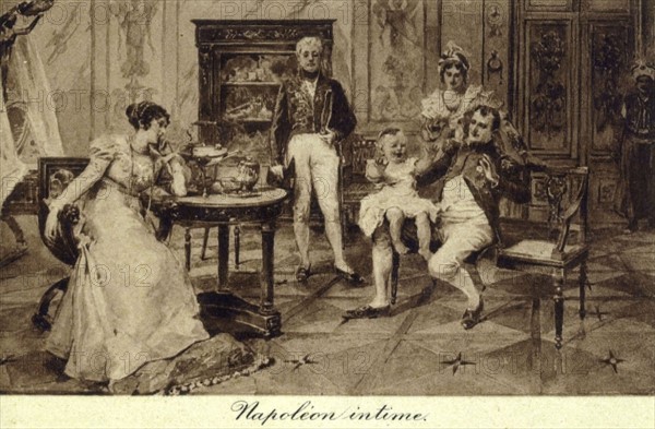 Napoléon 1er, Marie-Louise et leur fils Napoléon-François-Charles-Joseph.