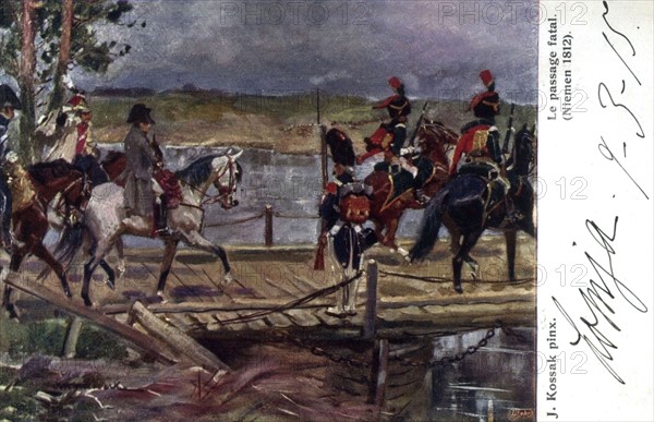 Le passage fatal.
Niemen 1812.
Campagne de Russie (juin-décembre 1812)