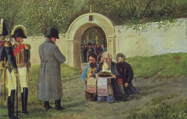 Campagne de Russie (juin-décembre 1812).
Offrandes faites à Napoléon 1er.