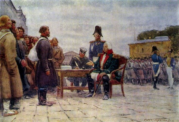 Enrôlement de soldats.
Campagne de Russie (juin-décembre 1812)