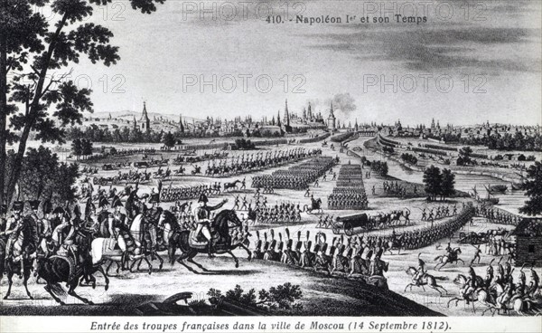 Campagne de Russie : entrée des troupes françaises dans la ville de Moscou.
14 septembre 1812