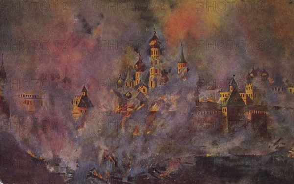 Campagne de Russie : Incendie de Moscou.
1812
