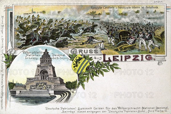 Commemorative monument: Battle of Leipzig.
Saxony Campaign.
16-18 octobre 1813