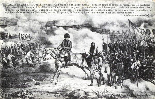 Napoléon 1er lors de la campagne de France à Arcis-sur-Aube.