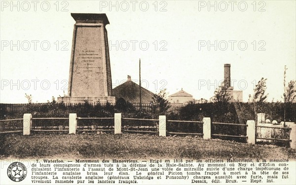 Waterloo: Hanoverian monument.