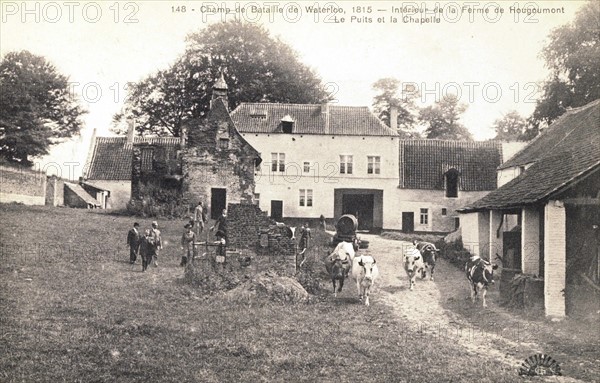 Bataille de Waterloo : la ferme de Hougoumont.