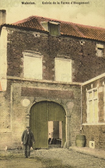 Bataille de Waterloo : la ferme de Hougoumont.