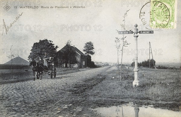 Waterloo : la route de Plancenoit.