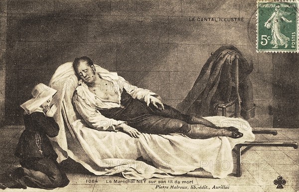 Le maréchal Ney sur son lit de mort.
