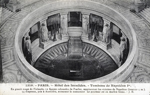 Tombeau de Napoléon 1er à l'hôtel des Invalides.