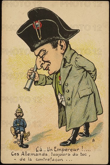 Napoleon I: Satirical drawing.