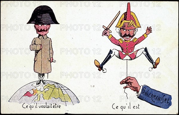 Napoleon I: satirical drawing.