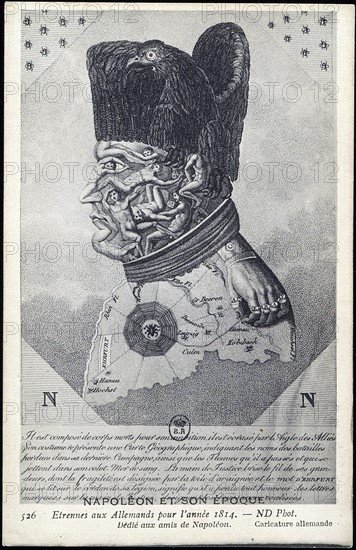 Napoleon I: German caricature.