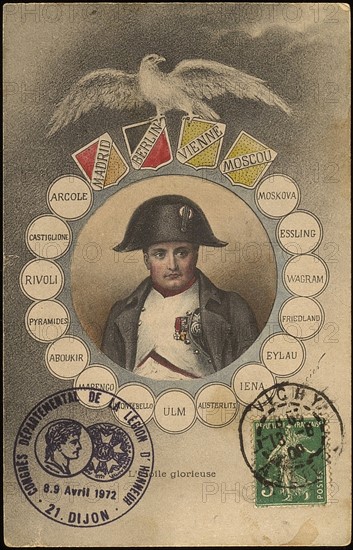 Portrait à la gloire de Napoléon 1er.