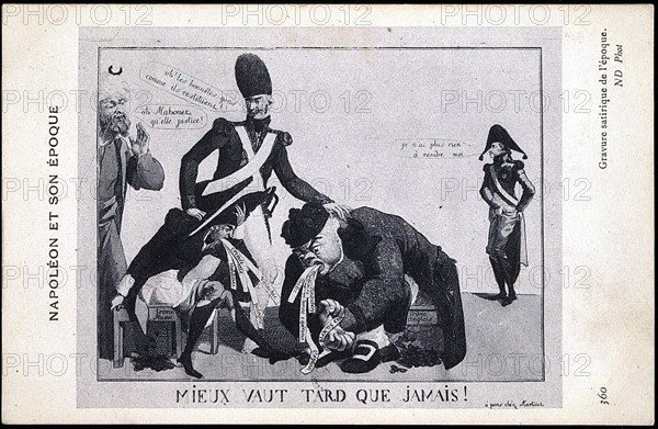 Napoléon 1er : gravure satirique.