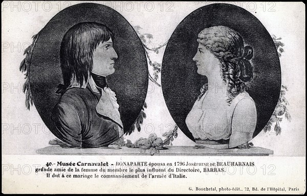 Portrait of Napoleon I and Joséphine de Beauharnais.