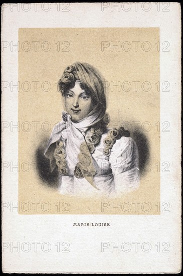 Portrait de l'impératrice Marie-Louise, deuxième épouse de Napoléon 1er.