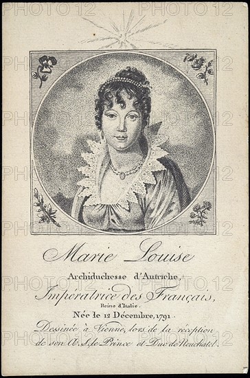 Portrait de l'impératrice Marie-Louise, deuxième épouse de Napoléon 1er.