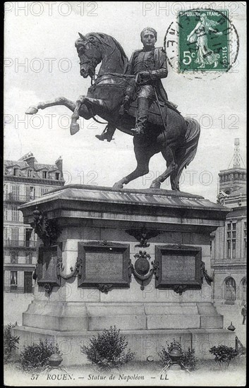 Statue of Napoleon I in Rouen.