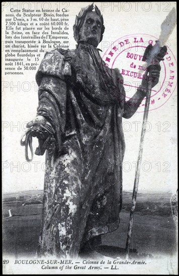 Statue de Napoléon 1er à Boulogne-sur-Mer.