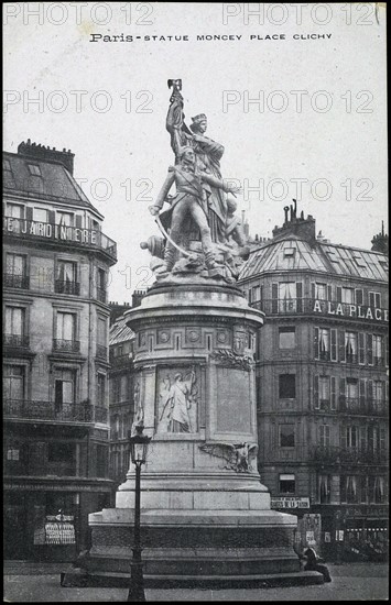 Statue du maréchal Moncey à Paris, place Clichy.