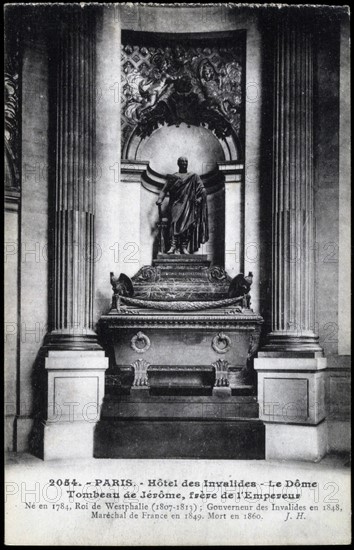 Tombeau de Jérôme Bonaparte, frère de Napoléon 1er, aux Invalides.