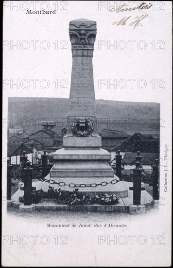 Monument in honour of General Junot, duke of Abrantès, in Montbard.