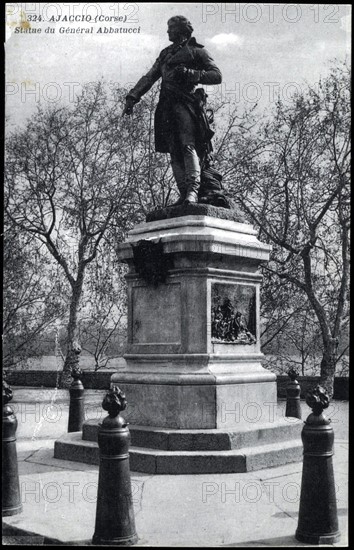 Statue of General Abbatucci in Ajaccio.