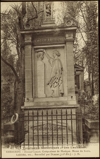 Tomb of Ludgi-Carlo Cherubini in Père-Lachaise cemetery.