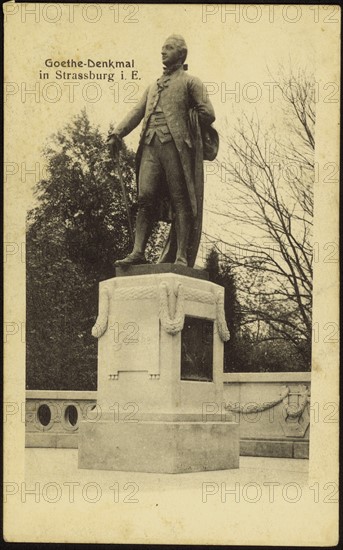 Statue de Johann Wolfgang Von Goethe à Strasbourg.