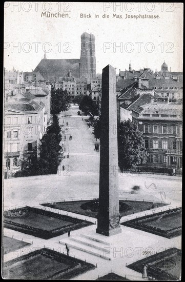 Vue sur la rue Max Joseph à Munich.