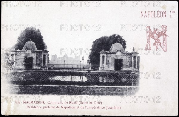 Vue sur La Malmaison, commune de Rueil (Seine-et-Oise).