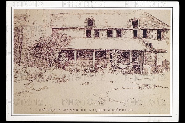 Le moulin à canne aux Trois-îlets (Martinique) où naquit l'impératrice Joséphine.