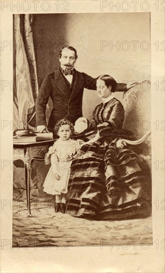 Napoléon III, Empress Eugénie and their son Louis Napoléon Eugène Jean Joseph Bonaparte