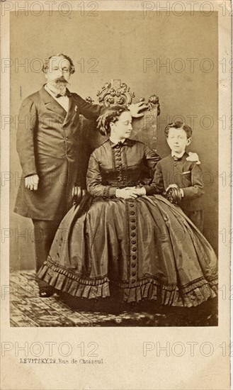 Napoléon III, Empress Eugénie and their son Louis Napoléon Eugène Jean Joseph Bonaparte