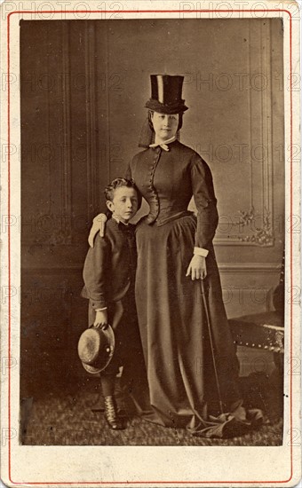 L'Impératrice Eugénie et son fils Louis Napoléon Eugène Jean Joseph Bonaparte