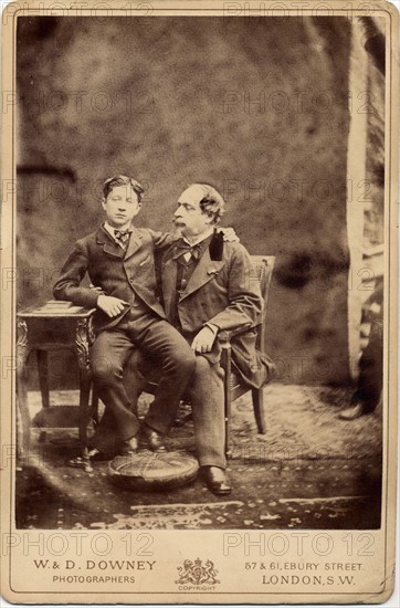 Napoleon III and his son Louis Napoleon Eugène Jean Joseph Bonaparte