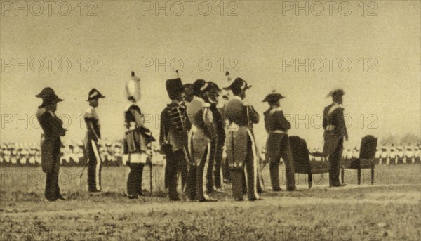 Napoleon III and his troops.