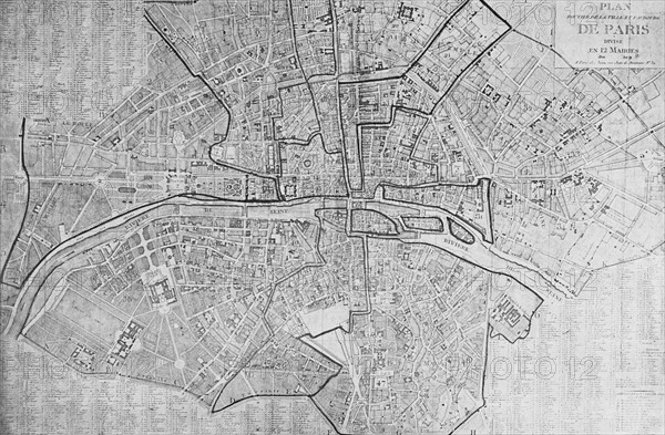 Plan de Paris en 1801